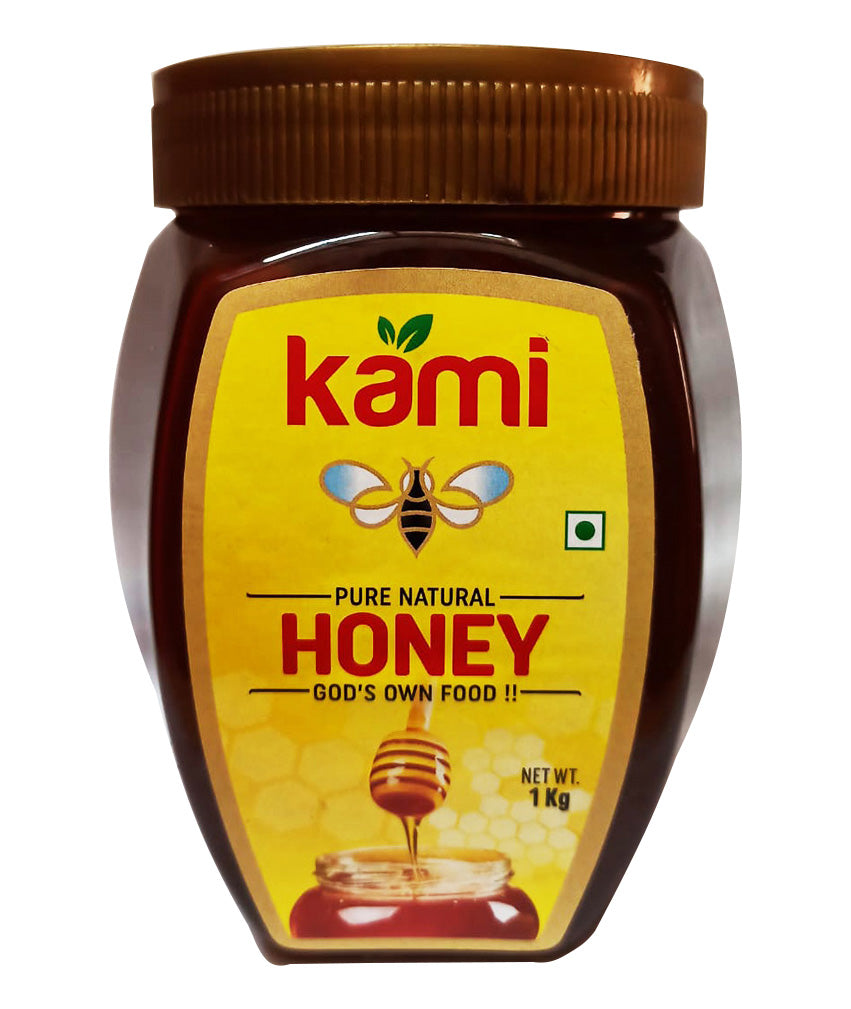 Kami Honey - 1kg | 100% Pure | World's No.1 Honey Brand with No Sugar Adulteration | For Fitness & Health | Natural Immunity Booster | 100% Indigenous | Rich in Antioxidants & Minerals